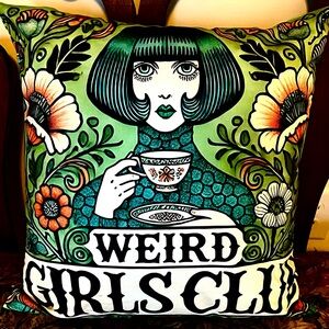 Weird Girls Club Decorative Pillow